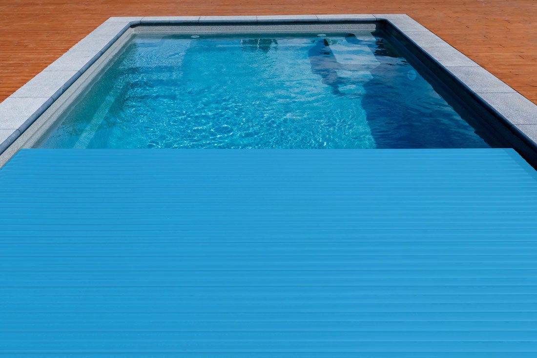 pool auto covers light blue